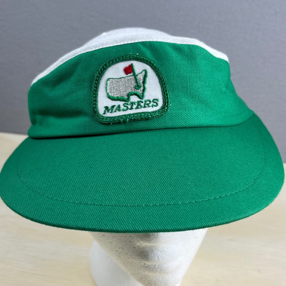Masters Golf Visor Augusta National Green Adjustable Strap Hat vintage rare